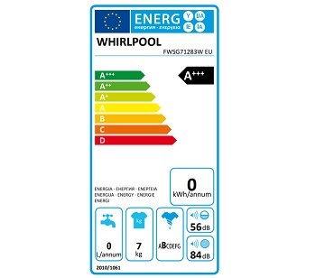 WHIRLPOOL FWSG71283W EU nízká spotřeba energie